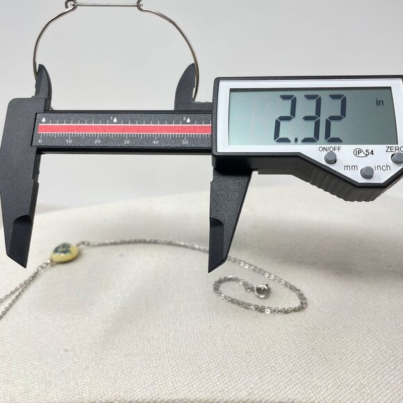 Vintage Japan Necklace & Bracelet Set Blue Rose Y-Drop Chain Dainty Heart - Picture 12 of 13